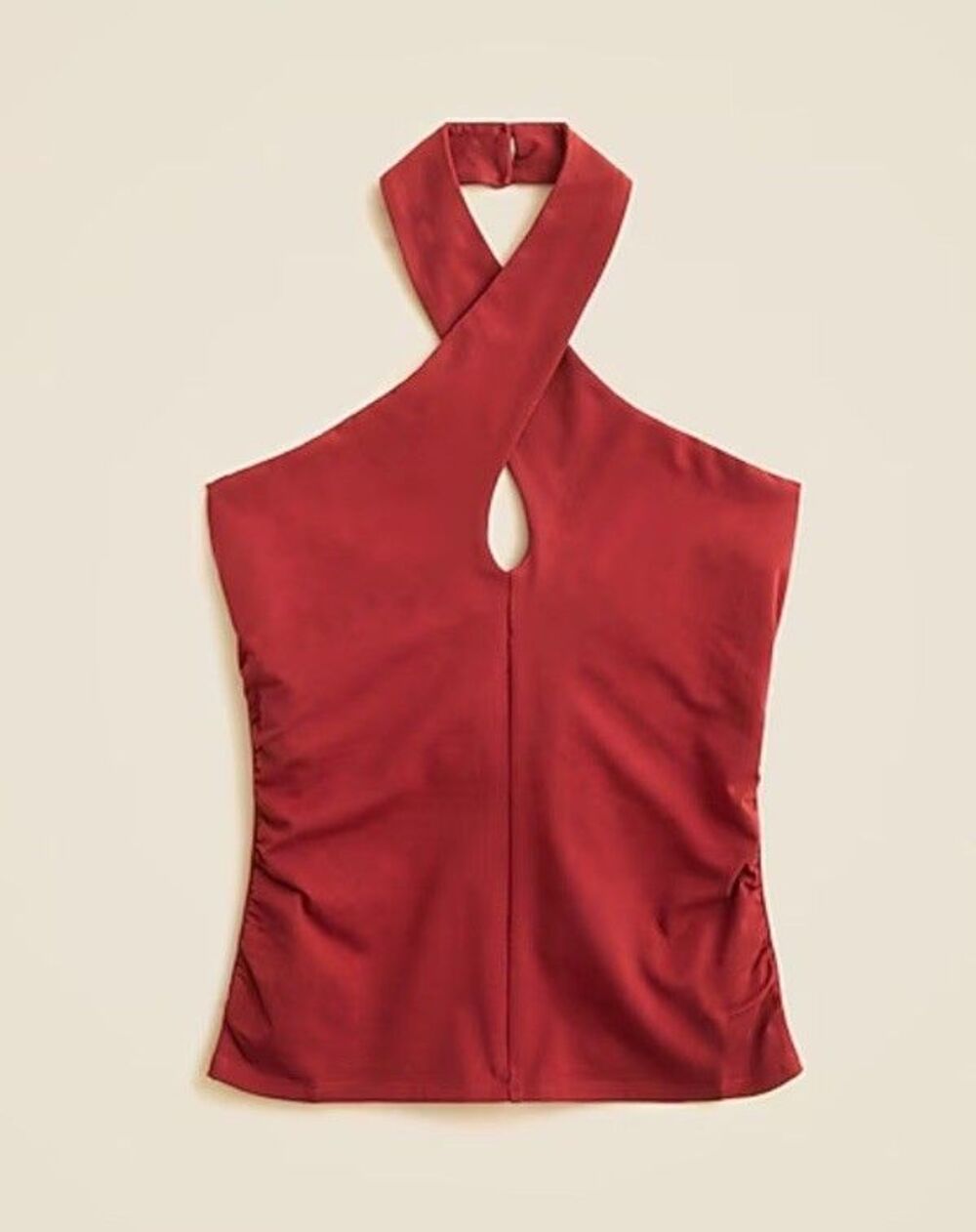 J. Crew High Neck Keyhole Halter NWT Side Ruching Sz XXL